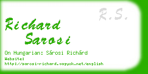 richard sarosi business card